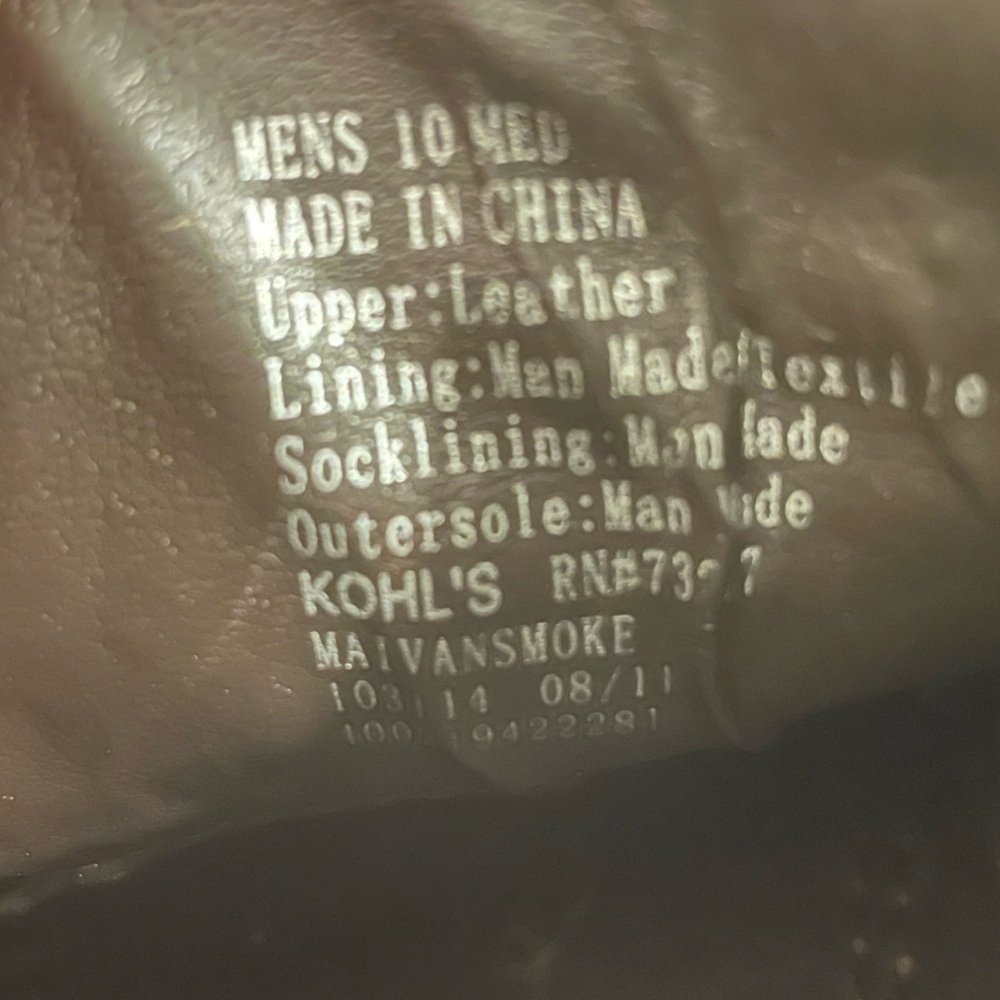 Marc Anthony Maivan Smoke Suede Upper Dress Shoes with Laces Brown Size 10 Med - Picture 2 of 9